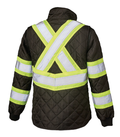 TOUGH DUCK WOMEN'S QUILTED SAFETY FREEZER JACKET - SJ47