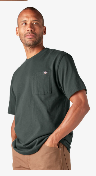 Dickies Heavyweight Short Sleeve Pocket T-Shirt - Hunter Green (GH) #WS450