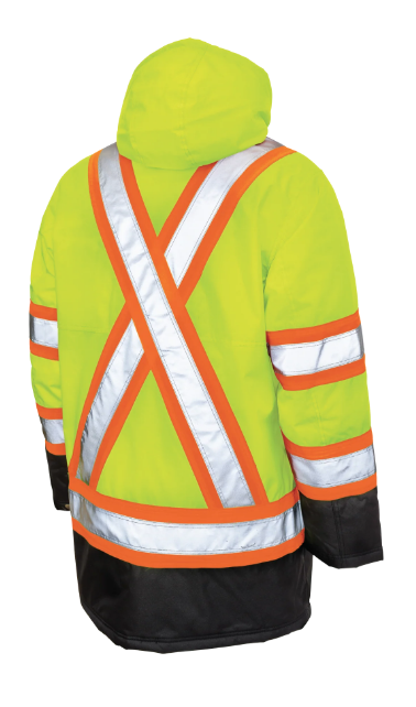 TOUGH DUCK POLY OXFORD LINED SAFETY PARKA - S176