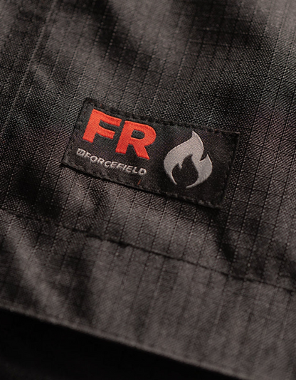 Forcefield Hi-Vis Black Flame-Resistant (FR) Ripstop Light Weight Jacket 024-FR705-LW-BK