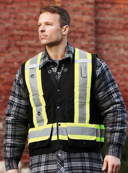 Forcefield Hi Vis Safety Surveyor's Vest 022-TVSURV168