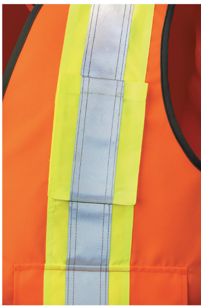 TOUGH DUCK POLY TWILL DELUXE SAFETY VEST - SV12