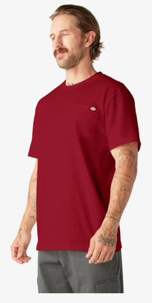 Dickies Heavyweight Short Sleeve Pocket T-Shirt - English Red (ER) #WS450