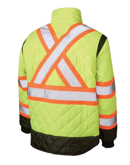 TOUGH DUCK QUILTED SAFETY TRUCKER JACKET - SJ48