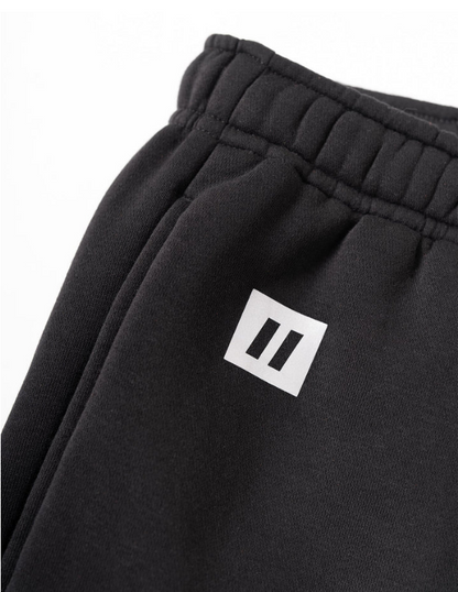 Forcefield Heavyweight Black Cargo Cotton Blend Sweatpants 024-CSWPBK
