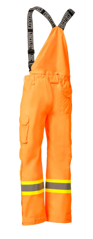Forcefield Orange "Torngat" Premium Ripstop 2-In-1 Hi-Vis Safety Suspender Pants 024-EN235RAOR-TG