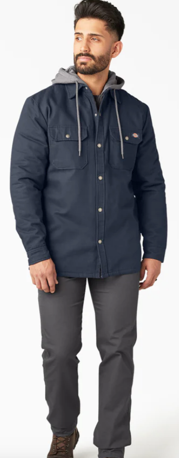 Dickies Water Repellent Duck Hooded Shirt Jacket
