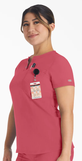 Dickies Women's EDS NXT Henley Scrub Top