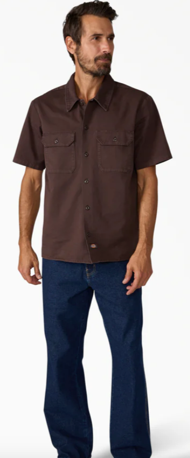 Dickies Worn In Solid Work Shirt