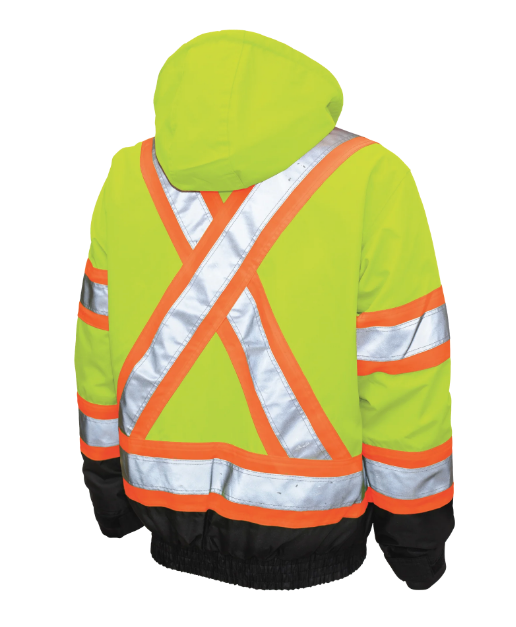 TOUGH DUCK POLY OXFORD 3-IN-1 SAFETY BOMBER WITH FLEECE LINER - S413