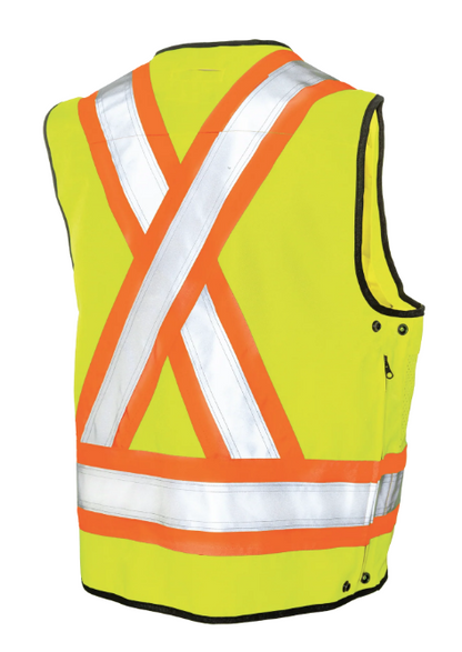 TOUGH DUCK POLY TWILL SURVEYOR SAFETY VEST - S313