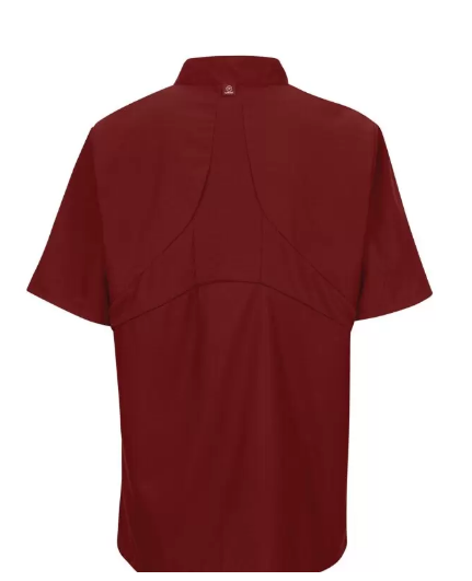 RED KAP® CHEF DESIGNS® SHORT SLEEVE CHEF COAT WITH OILBLOK + MIMIX™. - 046X