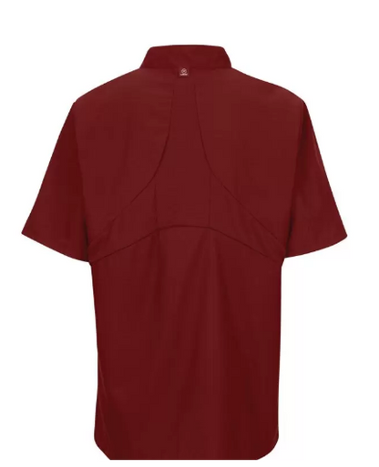 RED KAP® CHEF DESIGNS® SHORT SLEEVE CHEF COAT WITH OILBLOK + MIMIX™. - 046X