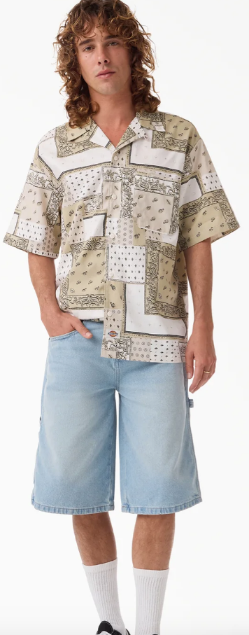 Dickies Worn In Relaxed Carpenter Denim Shorts, 13"