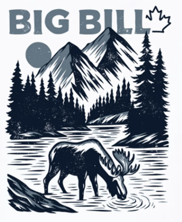 BIG BILL® Short-Sleeve Moose Graphic T-shirt - White - O180B