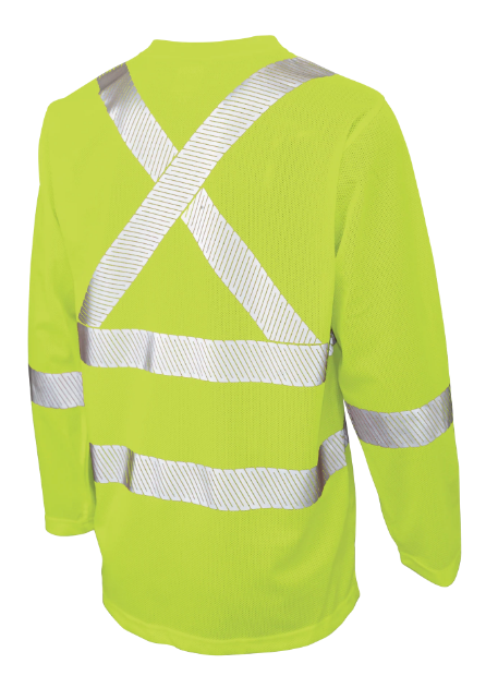 TOUGH DUCK MICRO MESH LONG-SLEEVE SAFETY T-SHIRT WITH POCKET - ST08