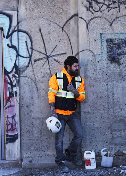 Forcefield Fire Resistant (FR) Cotton Duck Hi Vis Safety Vest 022-TVFR158BK