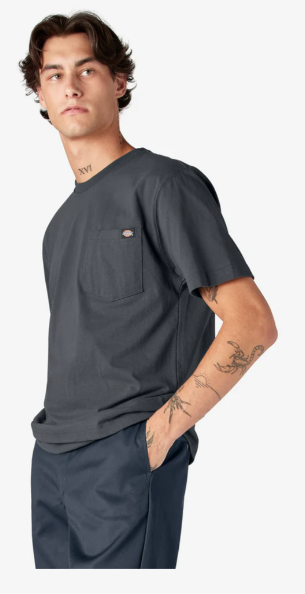 Dickies Heavyweight Short Sleeve Pocket T-Shirt - Charcoal Gray (CH) #WS450