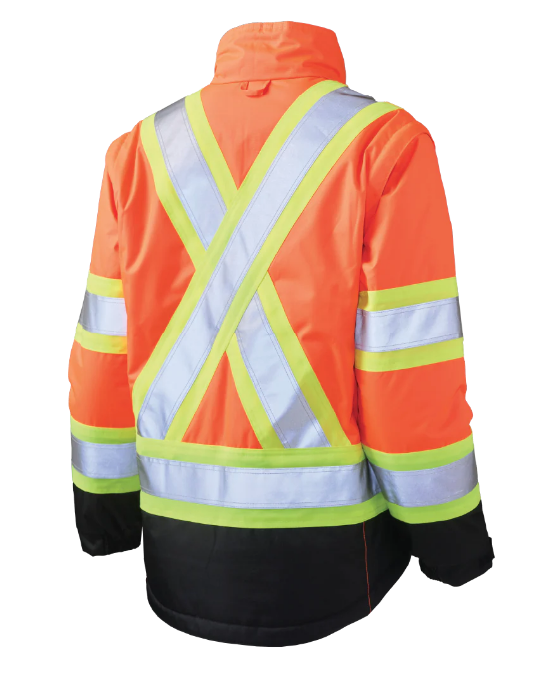 TOUGH DUCK WOMEN'S POLY OXFORD 5-IN-1 SAFETY JACKET - SJ46
