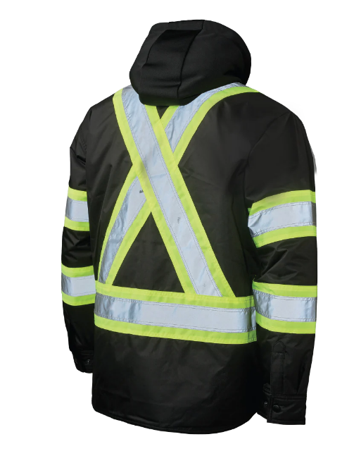 TOUGH DUCK QUILT-LINED HOODED SAFETY JAC-SHIRT -  SJ51