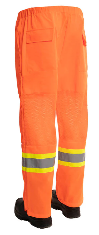 Forcefield Hi Vis Safety Tricot Traffic Pants with Vented Legs and Elastic Waist 024-HVTPM