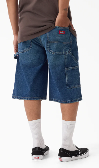 Dickies Worn In Relaxed Carpenter Denim Shorts, 13"