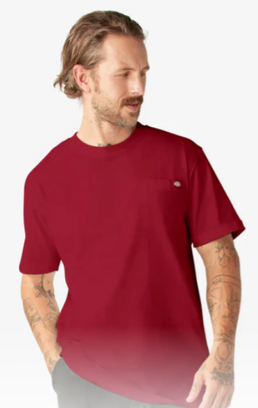 Dickies Heavyweight Short Sleeve Pocket T-Shirt - English Red (ER) #WS450