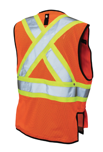 TOUGH DUCK POLY TWILL HARNESS-COMPATIBLE SAFETY VEST -  SV09