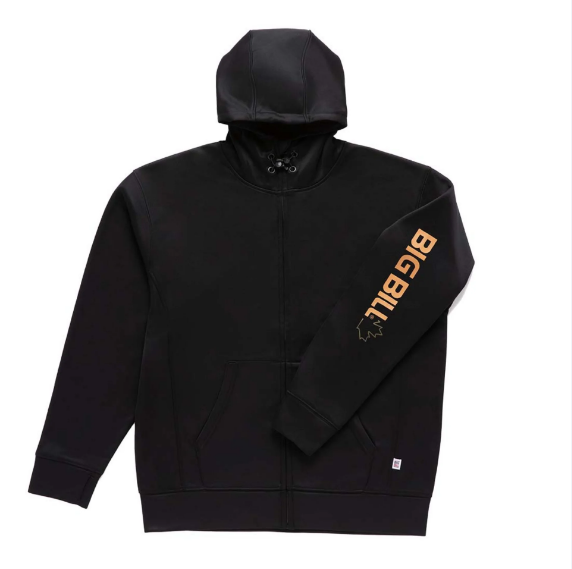 BIG BILL® Technical Fleece Full-Zip Hoodie with Graphic Logo - BBFL90