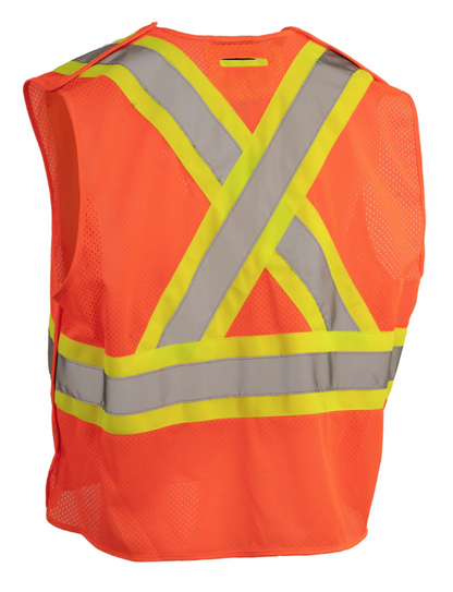 Forcefield 5-Point Tear-Away Mesh Traffic Vest 022-TV9