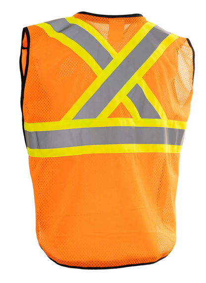 Forcefield Deluxe Zip-up Safety Vest 5 Point Tear-away 022-TV188