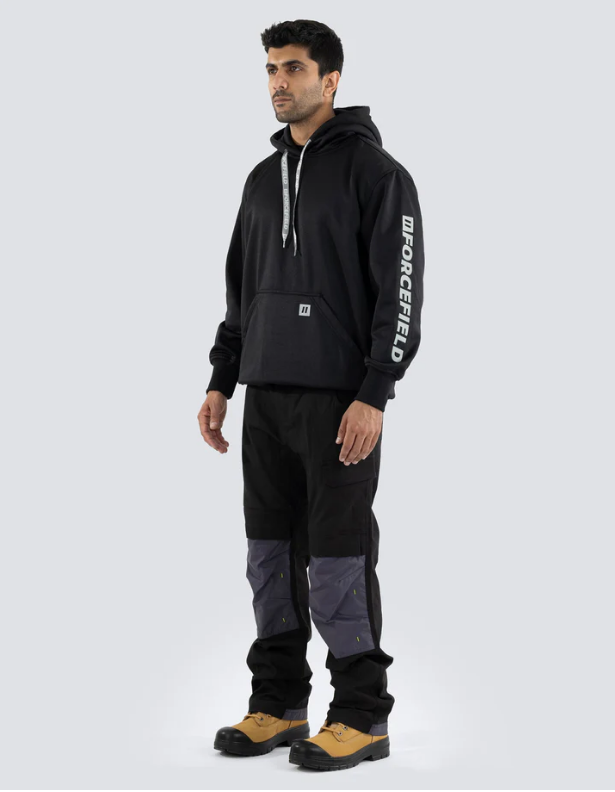 Forcefield Black Pullover Forcefield Logo Sleeve Graphic Hoodie 024-P835BKNTFF