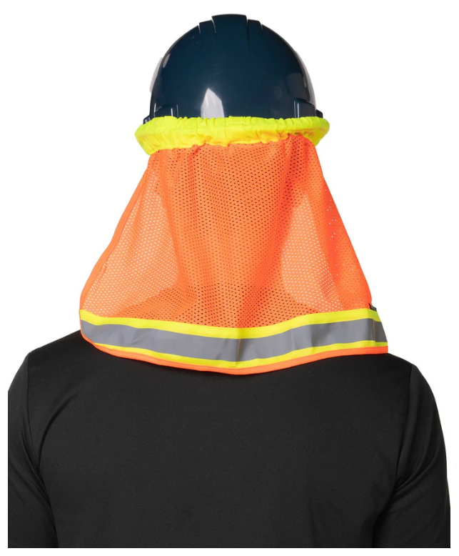 Forcefield Hi-Vis Reflective Mesh Hard Hat Sun Shade Neck Sheild 036-HHNG (Hard hat not included)