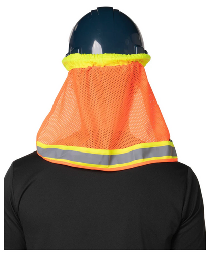 Forcefield Hi-Vis Reflective Mesh Hard Hat Sun Shade Neck Sheild 036-HHNG (Hard hat not included)