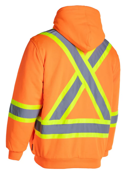 Forcefield Deluxe Hi Vis Safety Hoodie, Detachable Hood 024-P844