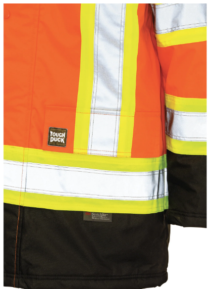 TOUGH DUCK POLY OXFORD LINED SAFETY PARKA - S176