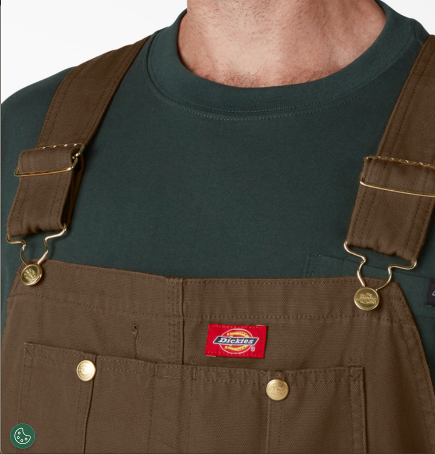 Dickies Classic Bib Overalls - Rinsed Timber Brown (RTB)