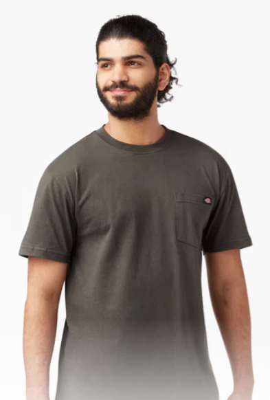 Dickies Heavyweight Short Sleeve Pocket T-Shirt - Black Olive (BV) #WS450