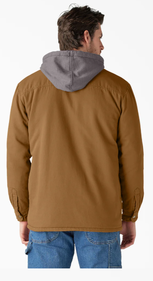 Dickies Water Repellent Duck Hooded Shirt Jacket