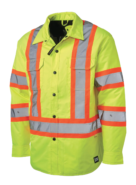 TOUGH DUCK QUILT-LINED HOODED SAFETY JAC-SHIRT - SJ51