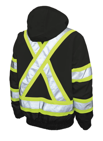 TOUGH DUCK POLY OXFORD 3-IN-1 SAFETY BOMBER WITH FLEECE LINER - S413