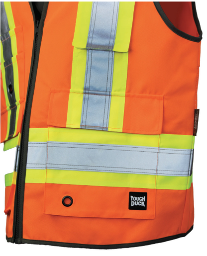 TOUGH DUCK POLY TWILL DELUXE SAFETY VEST - SV12