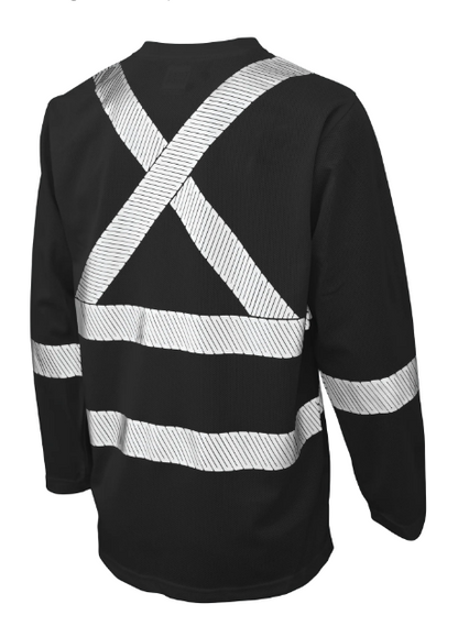TOUGH DUCK MICRO MESH LONG-SLEEVE SAFETY T-SHIRT WITH POCKET - ST08