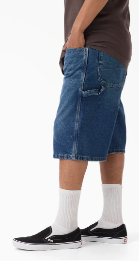 Dickies Worn In Relaxed Carpenter Denim Shorts, 13"