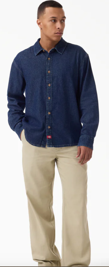 Dickies Lightweight Long Sleeve Denim Shirt