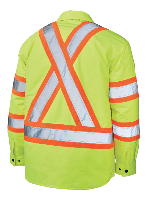 TOUGH DUCK QUILT-LINED HOODED SAFETY JAC-SHIRT -  SJ51