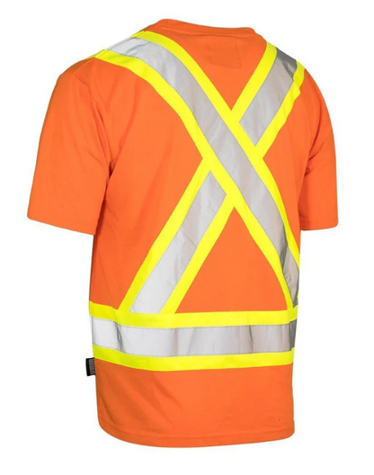 Forcefield Ultracool Poly/Cotton Crew Neck Short Sleeve Safety Tee Shirt with Chest Pocket 022-TCCBE