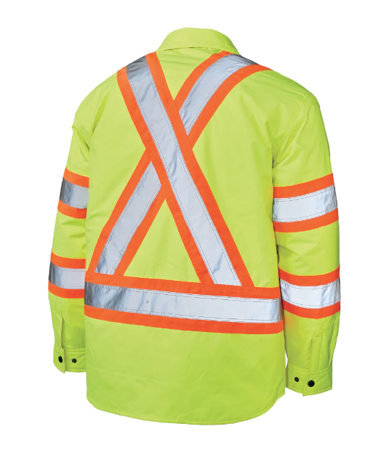 TOUGH DUCK QUILT-LINED HOODED SAFETY JAC-SHIRT - SJ51