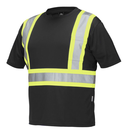 Forcefield Hi Vis Crew Neck Short Sleeve Safety Tee Shirt with Chest Pocket 022-CBECSA