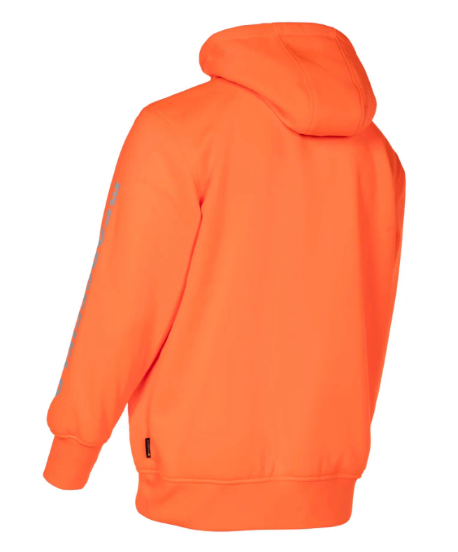 Forcefield Hi Vis Orange Pullover Forcefield Logo Sleeve Graphic Hoodie 024-P835ORNTFF